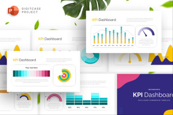 Colorful KPI Dashboard - PowerPoint Template